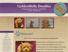 Tablet Screenshot of goldenbellekennels.com